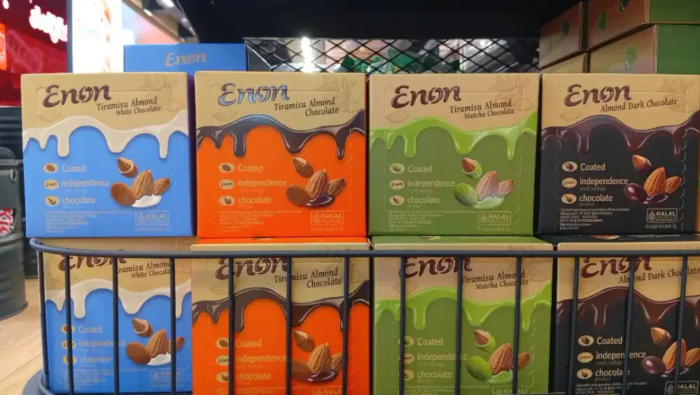 T ENON Tiramisu Almond Chocolate, (White), (Matcha), (Dark60), 60G Box