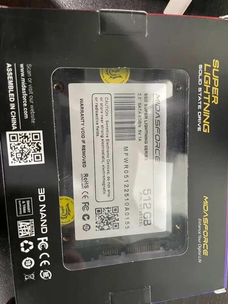 WTS SSD Sata Midas Forse 512 GB BARU