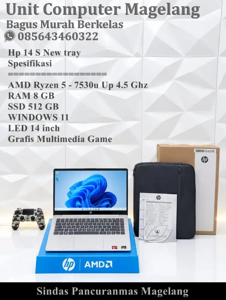 New Hp 14 S II AMD r5 7530 U II 8 II SSD 512 II 14 Win 11