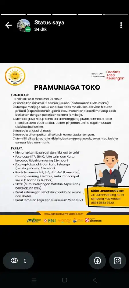 Dibutuhkan tenaga kerja