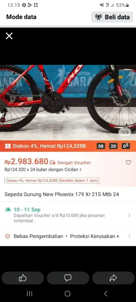 Sepeda gunung mrek phoenix