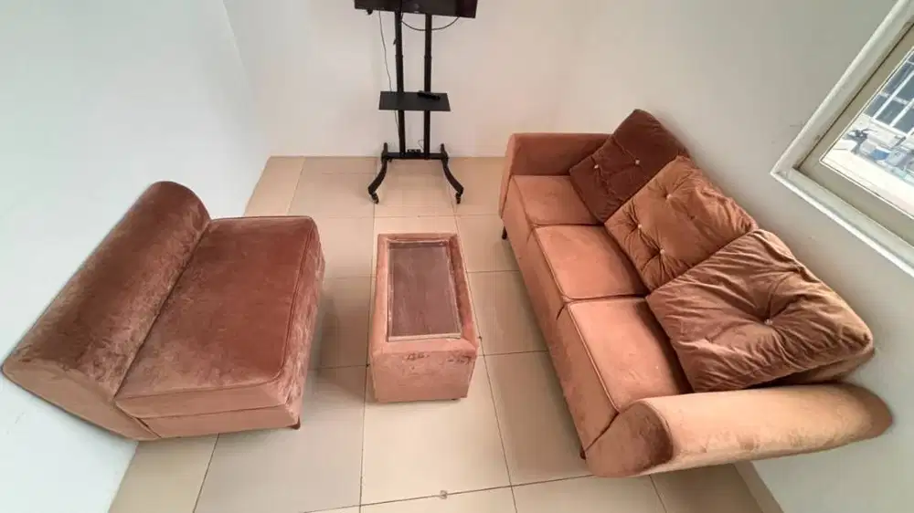 Dijual Set Sofa Minimalis Coklat