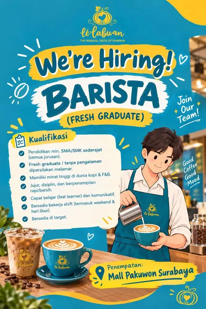 Lowongan Kerja Barista Lelabuan
