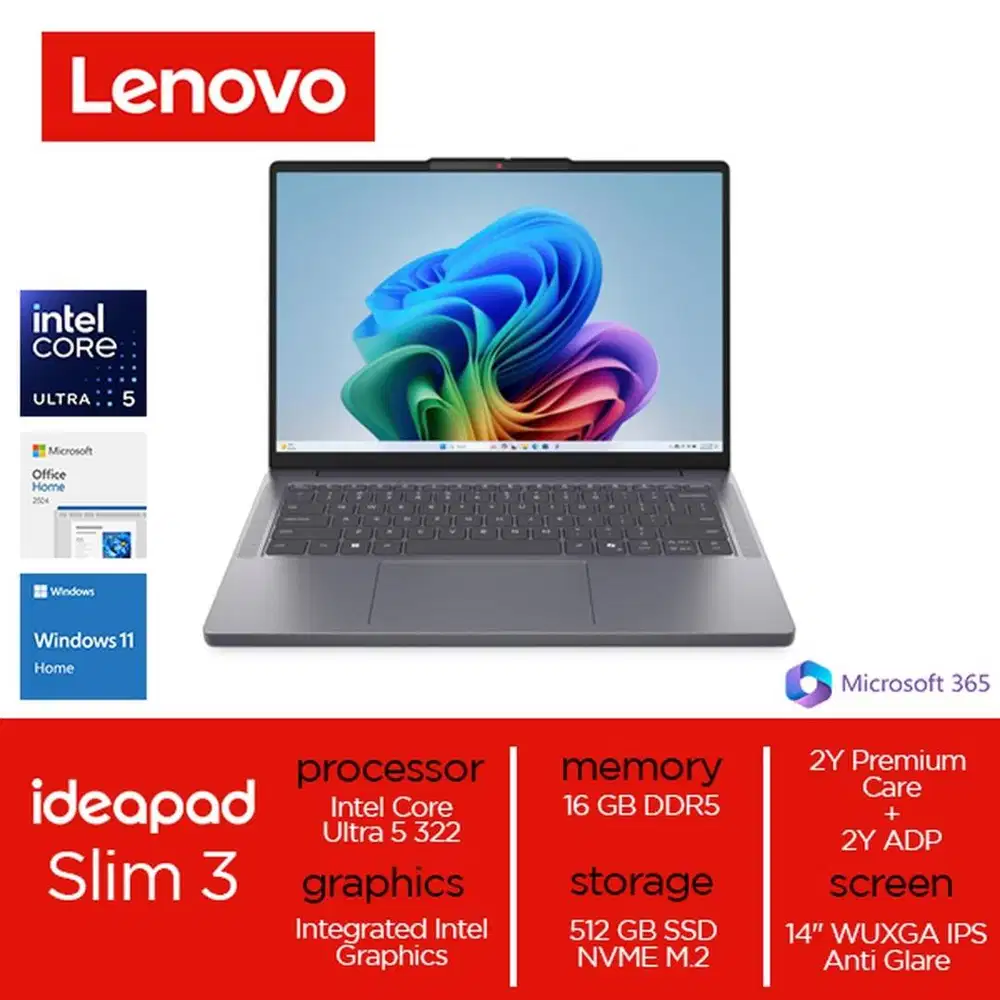 Lenovo IdeaPad Slim 3i 14IPH11 Core Ultra 5 322 16GB 512GB W11 OH24