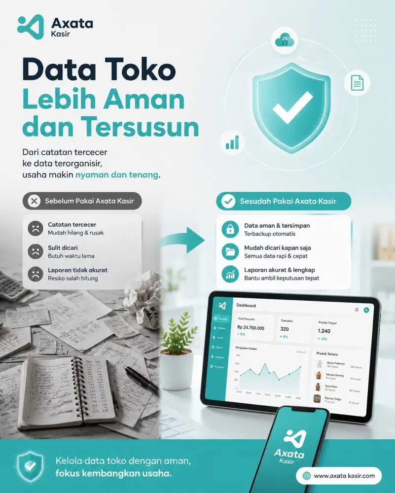 Data Toko Lebih Aman dan Tersusun