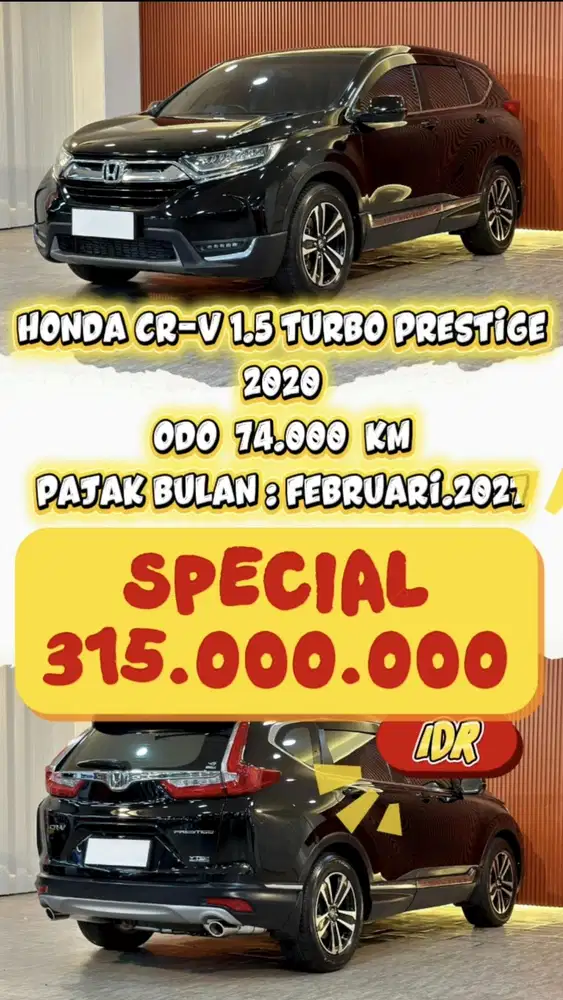 [ 5 YEAR WARRANTY ] HONDA CR-V 1.5 TURBO PRESTIGE AT 2021 NIK 2020