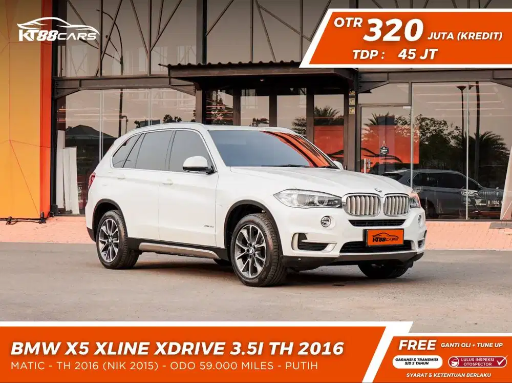 BMW X5 Xdrive35i XLine 2015 pemakaian 2016 putih matic