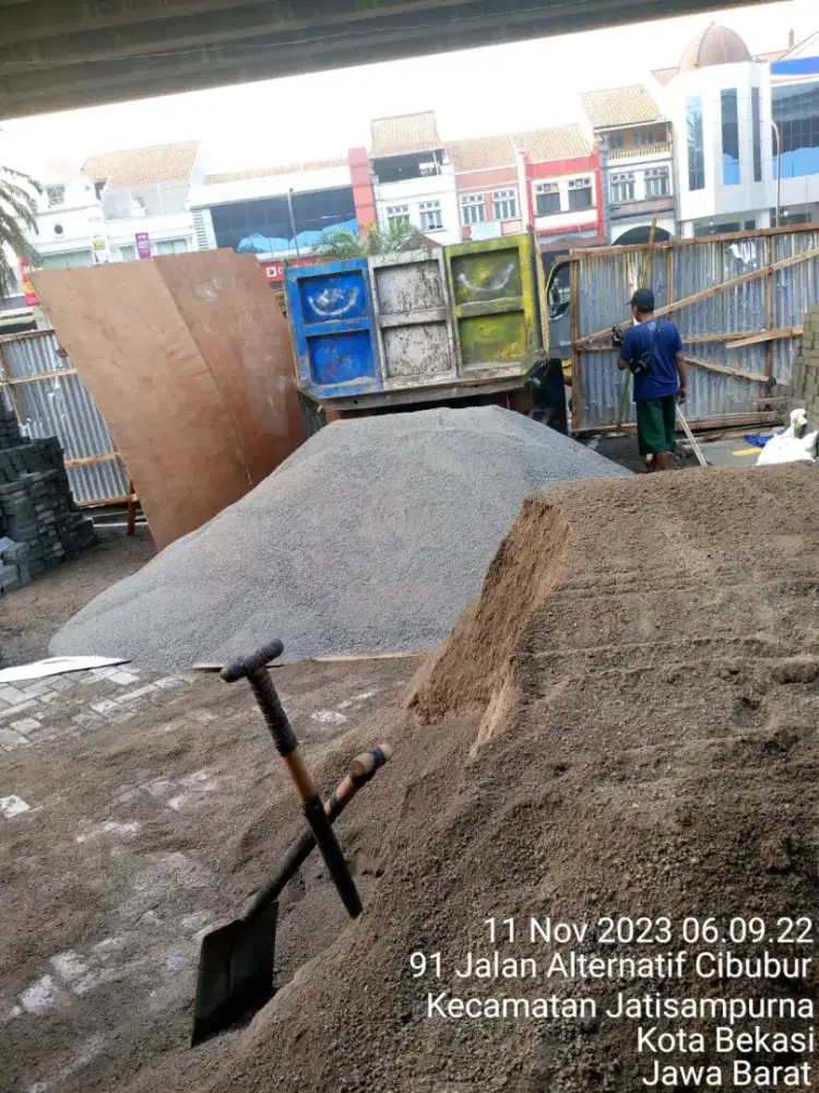 Batu split makadam batu kali pasir pasang sirdam