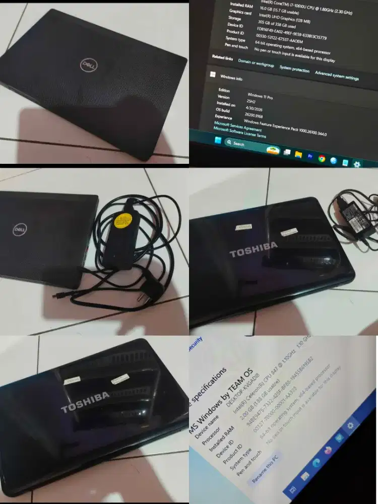 Laptop Dell Latitude 7310 & Laptop Toshiba
