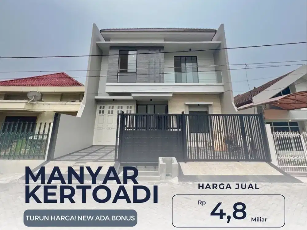 TURUN HARGA! Dijual rumah baru manyar kertoadi