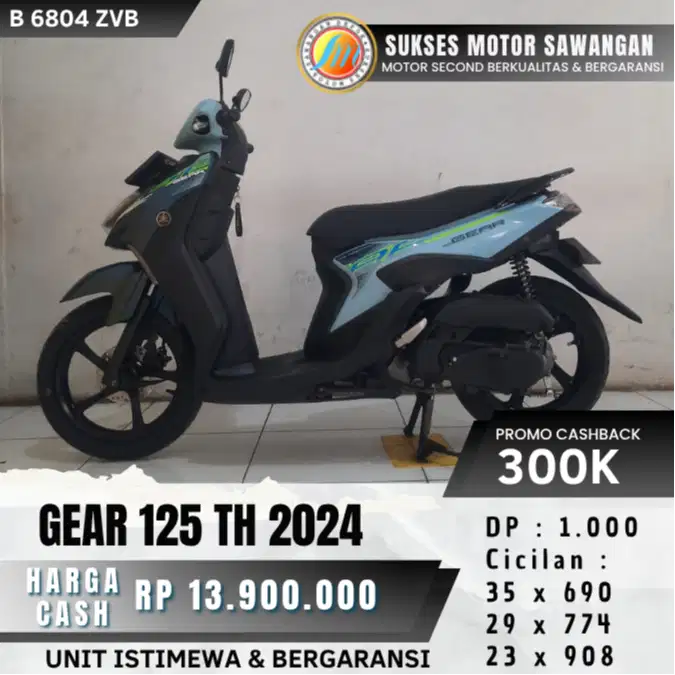 BISA CASH KREDIT YAMAHA GEAR 125 TH 2024 GIR UNIT MULUS BERGARANSI