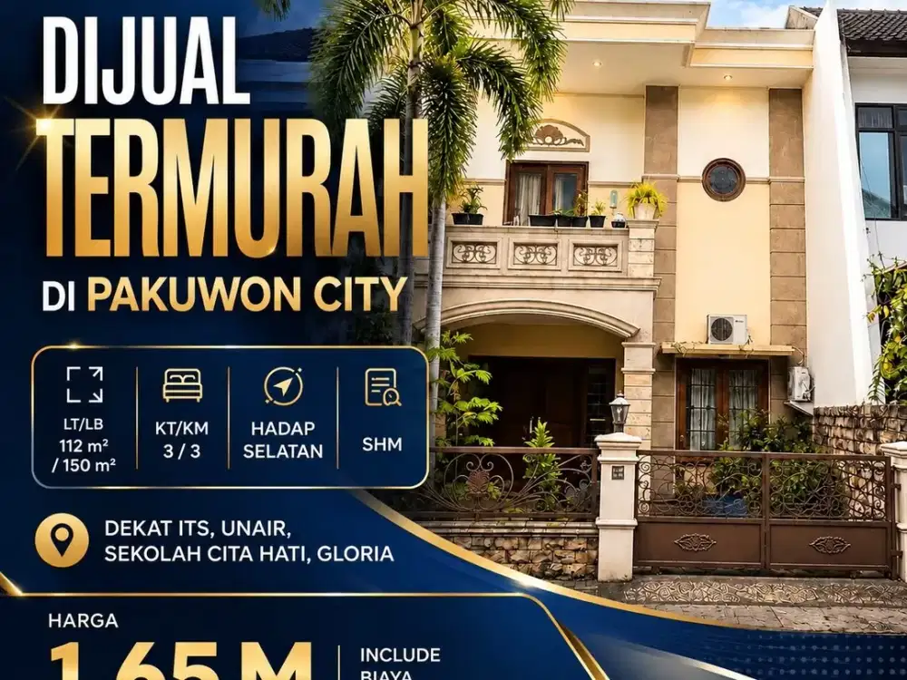 DIJUAL TERMURAH RUMAH DI PAKUWON CITY HARGA 1M AN