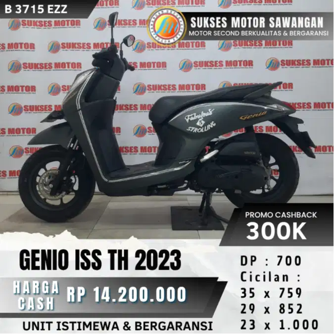 DP 700 RIBU HONDA GENIO ISS TH 2023 UNIT MULUS CASH KREDIT BERGARANSI