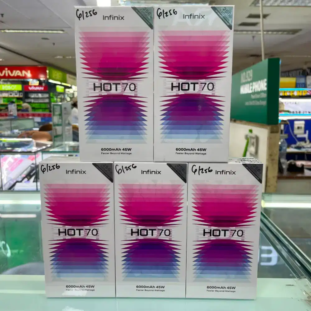 Infinix Hot 70 ram 6gb+8gb/256gb baru garansi resmi harga Promo