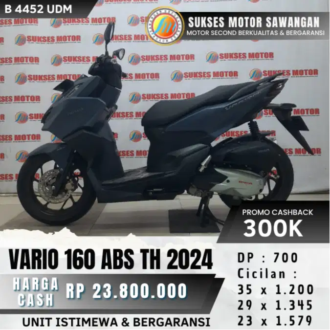 DP 700 RIBU HONDA VARIO 160 ABS TH 2024 UNIT MULUS ISTIMEWA BERGARANSI