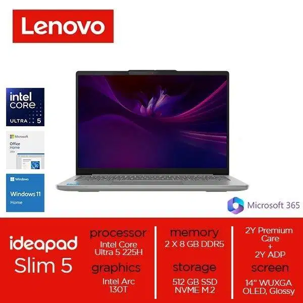 Lenovo IdeaPad Slim 5 14IAH10 Ultra 5 225H 16GB 512GB SSD W11 OH2024
