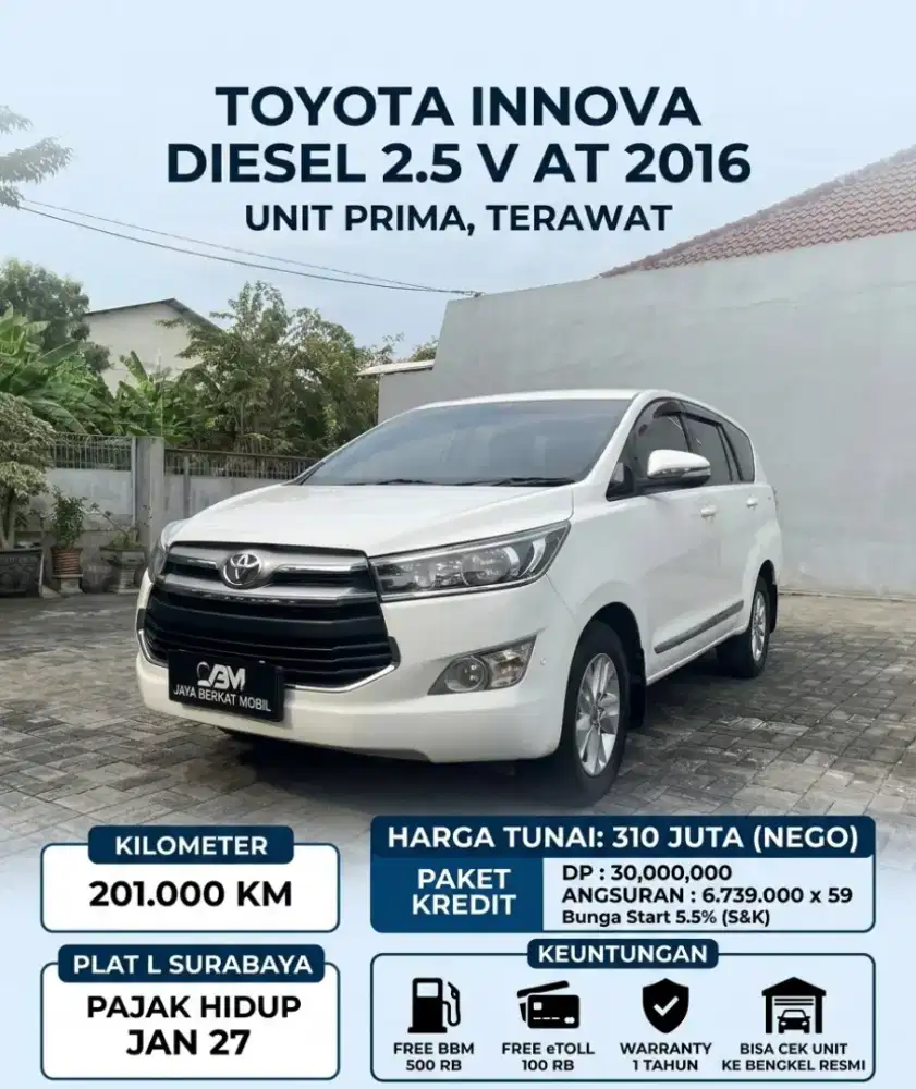 Toyota INNOVA DIESEL 2.4 V AT 2016