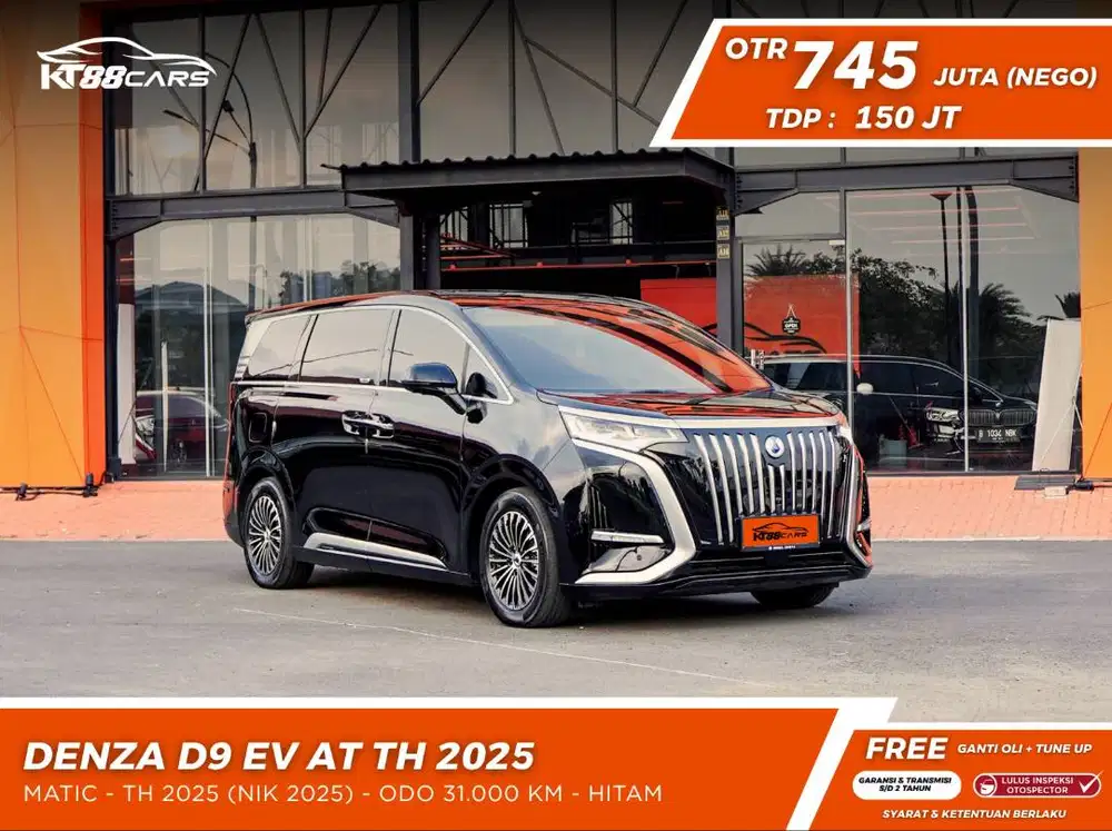 Denza D9 ev listrik 2025 hitam matic