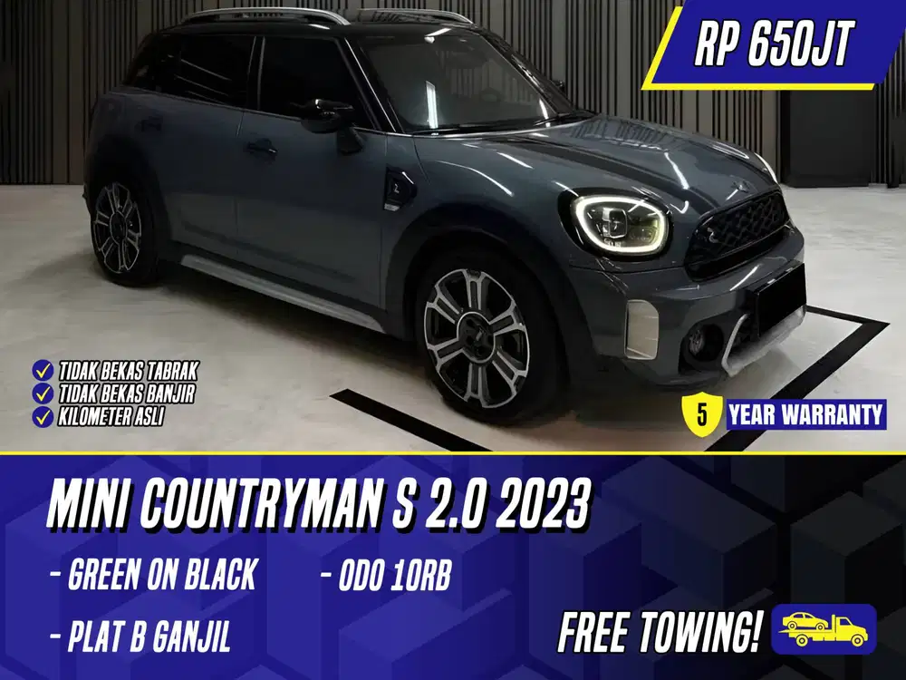 Mini Countryman S 2.0 2023 Green on Black Hijau