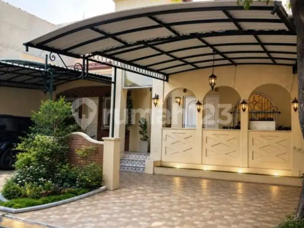 Rumah 1 Lantai Spanish Style Kolam Renang Dalam Cluster Bintaro Jaya Sektor 9 Tangerang Selatan- Rumah di Bintaro