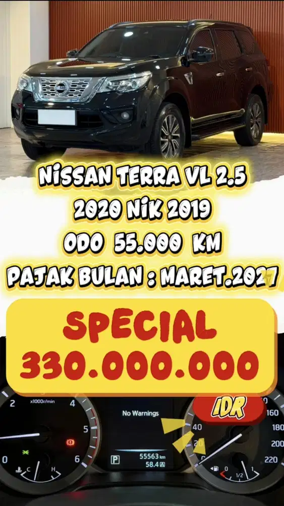 [ ODO 55.000 KM ] Nissan Terra 2.5 VL AT 2020 Nik 2019 Siap Pakai