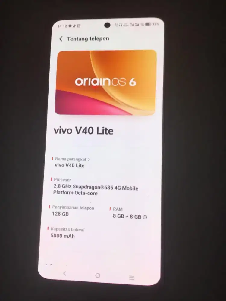 Vivo v 40 lite 8/128 batangan