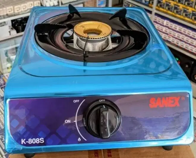 Kompor Gas 1 Tungku + Regulator dan Selang Merk SANEX