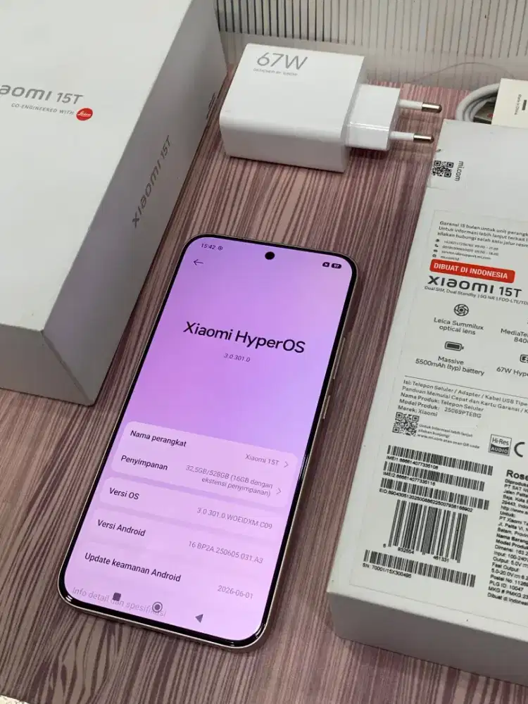 Xiaomi 15T 12/512 5G
Fullset orian