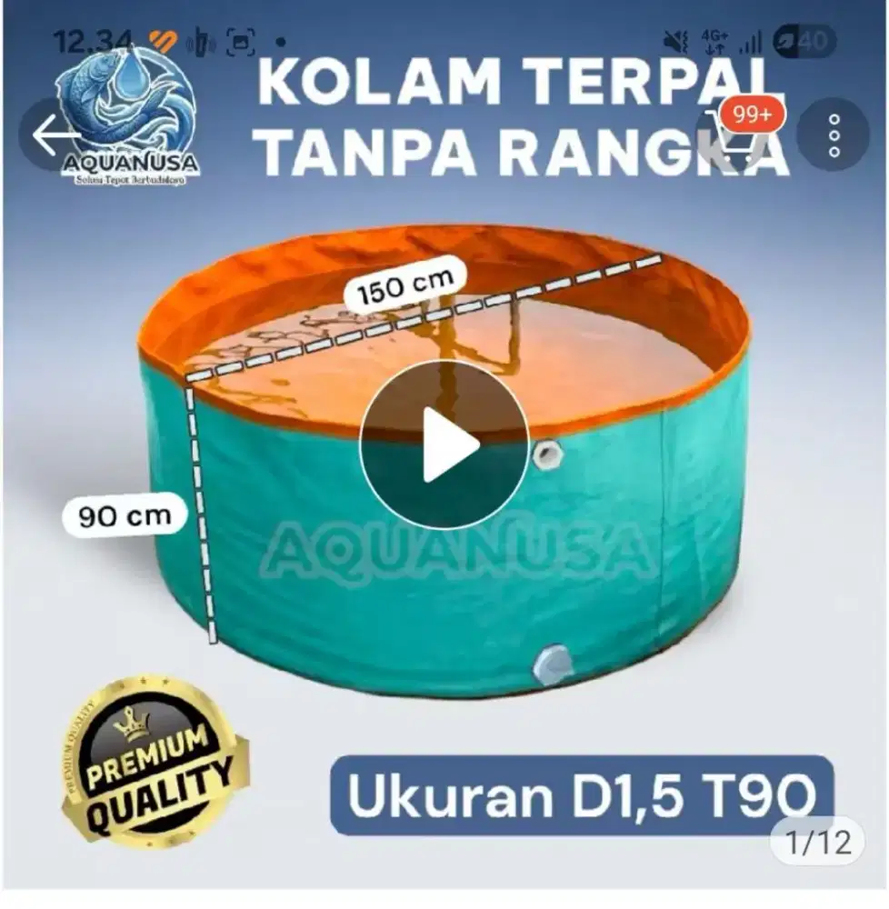 Kolam terpal cocok untuk budidaya lele