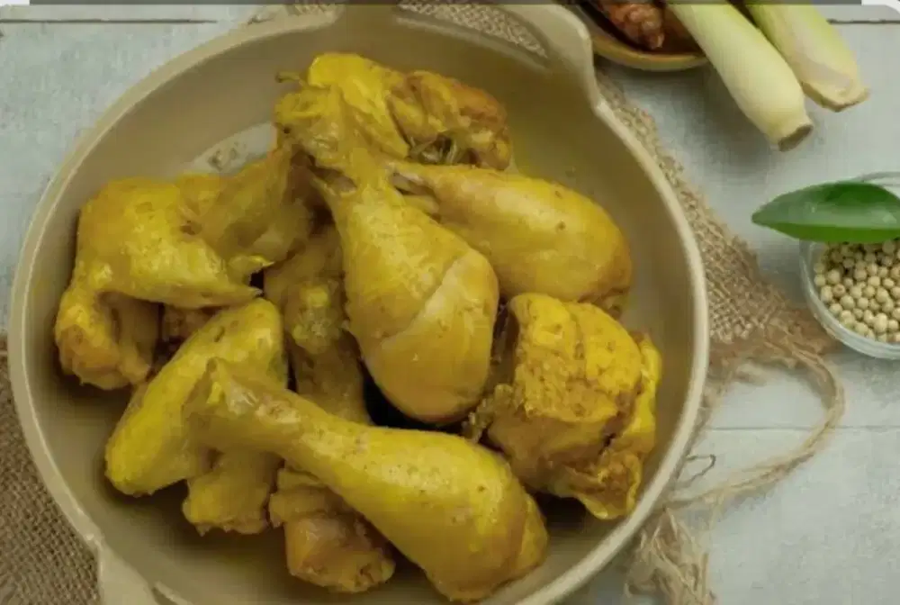 Ayam ungkep dan tahu/tempe