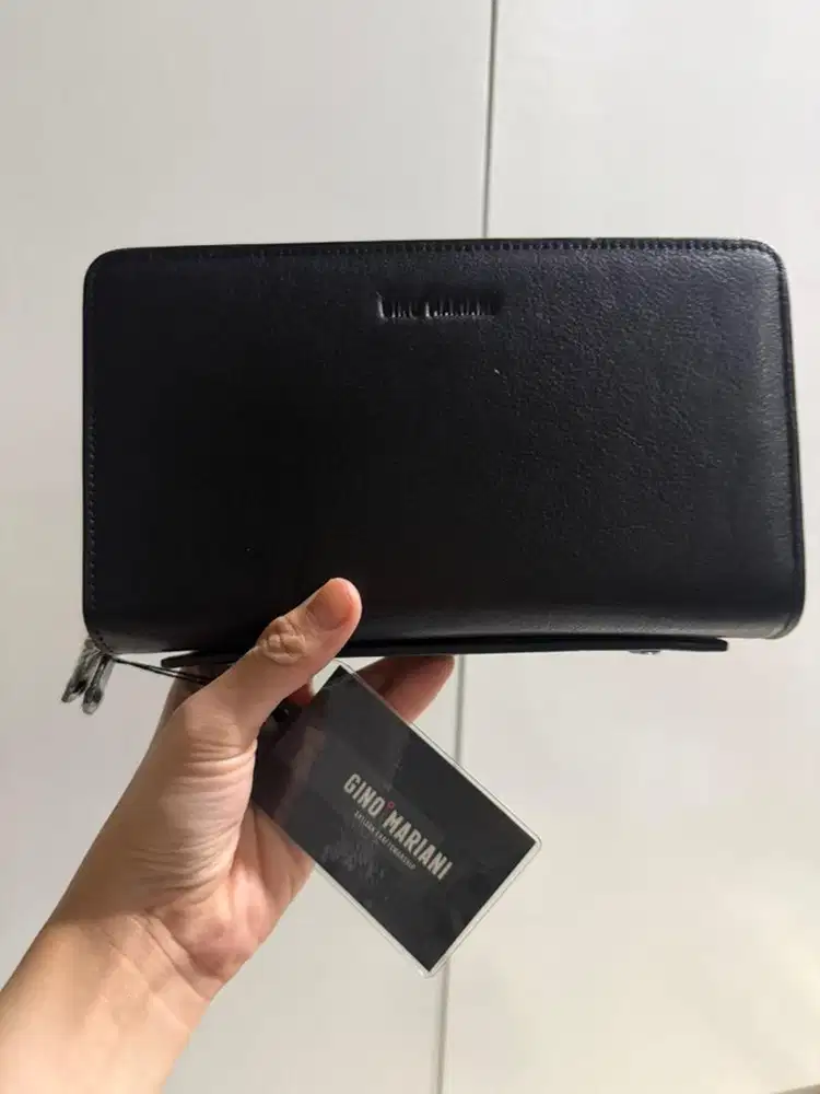 Clutch Pria Gino Mariani Aturo Black New