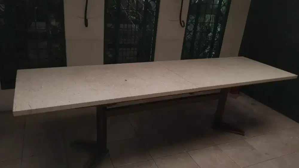 Jual cepat meja Marmer Asli, alas jati ex resto
