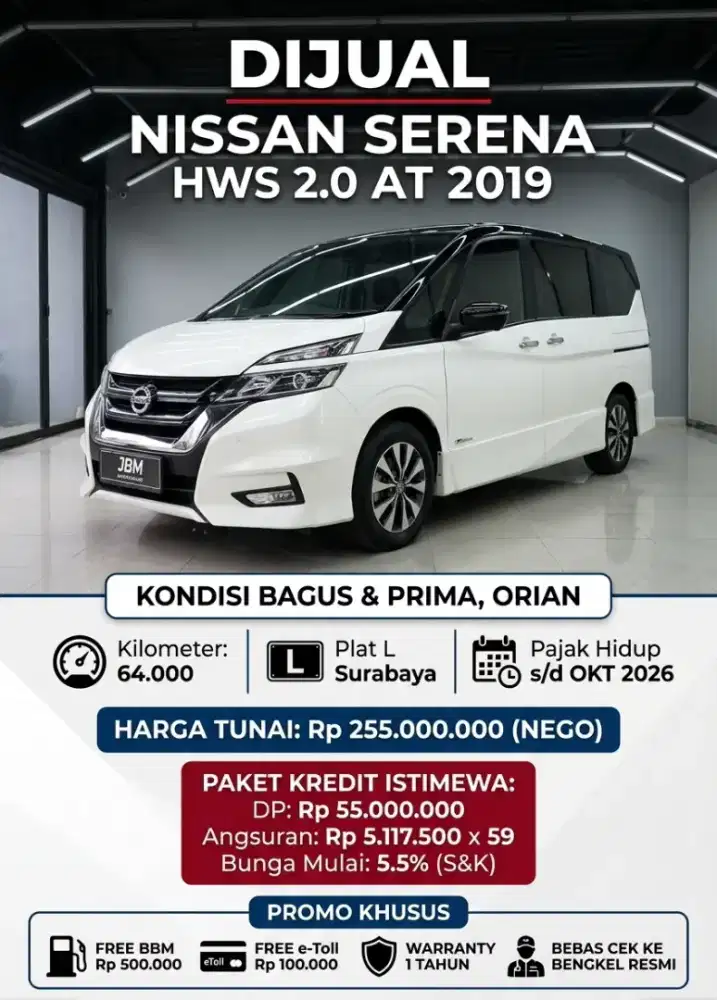 Nissan SERENA HWS 2.0 AT 2019