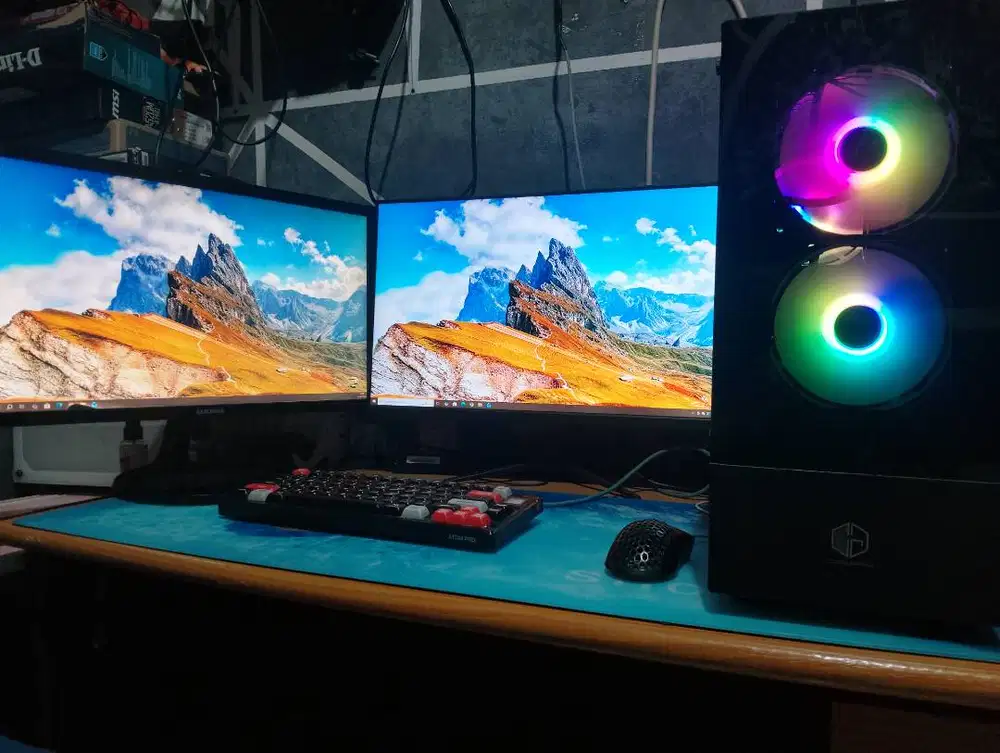 Fullset PC gaming Monitor 2K jual cepat BU Ram 16Gb