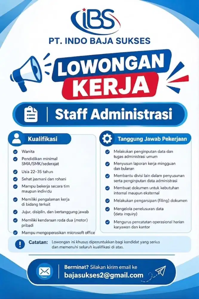 Lowongan kerja administrasi