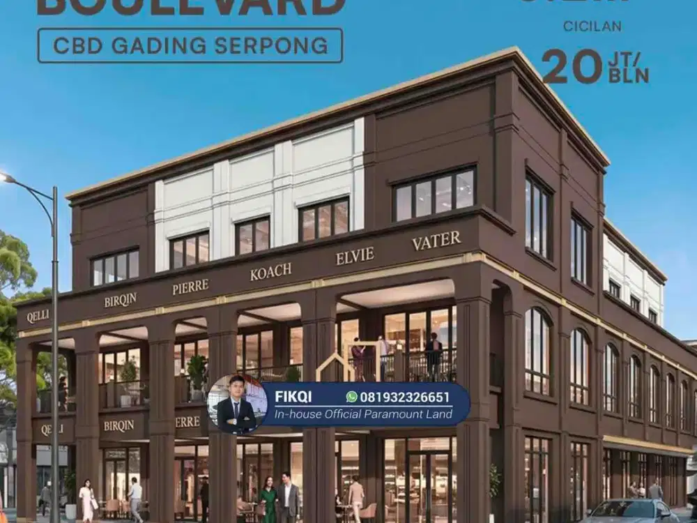 Ruko Aniva Grand Boulevard Posisi terbaik dengan perbatasan BSD - Gading Serpong