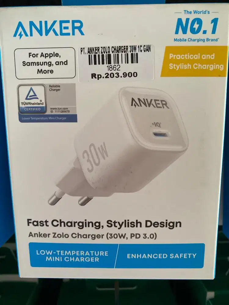 ANKER ZOLO CHARGER 30W 1C GAN