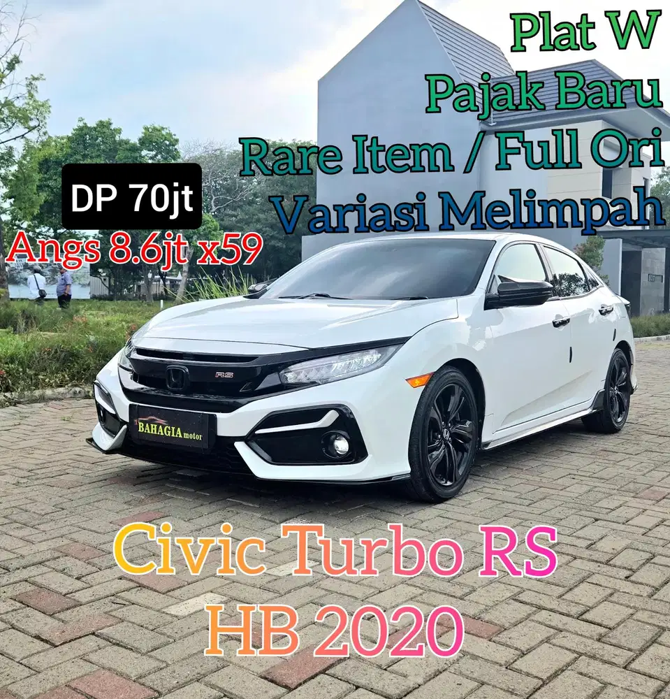 Honda Civic 2020 RS Turbo HB Hatchback Putih Type R 2019 2021 E 2018