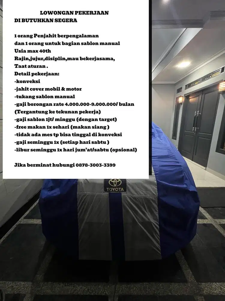 LOWONGAN KERJA KONVEKSI