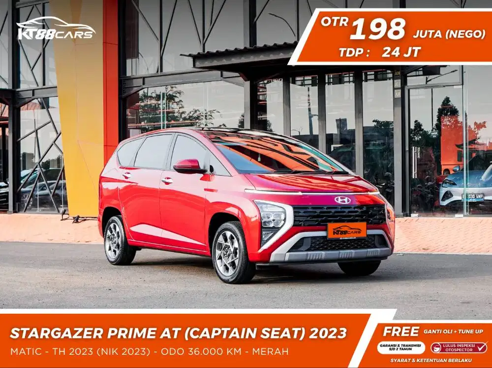 Hyundai Stargazer Prime Captain Seat 2023 Merah Matic