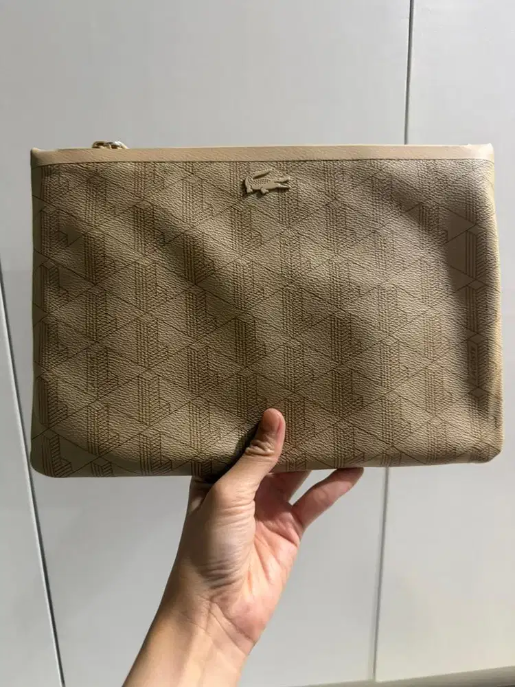 Clutch Lacoste Beige New