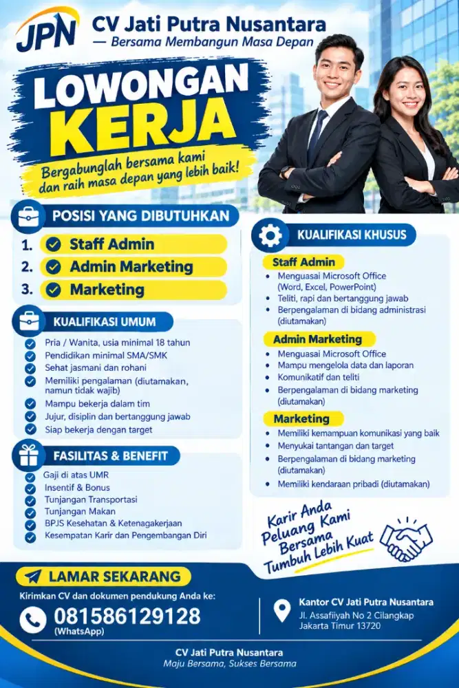 Lowongan Kerja untuk Administrasi
