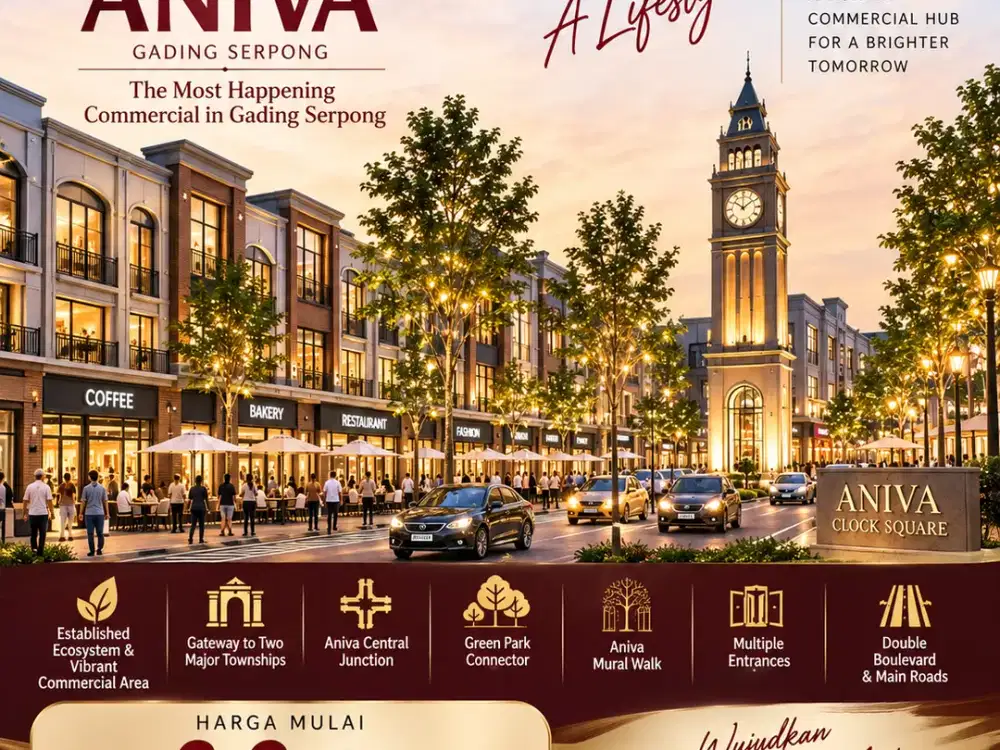 Ruko Aniva Gading Serpong Harga Rp3,2 Miliar – Potensi Investasi Menjanjikan