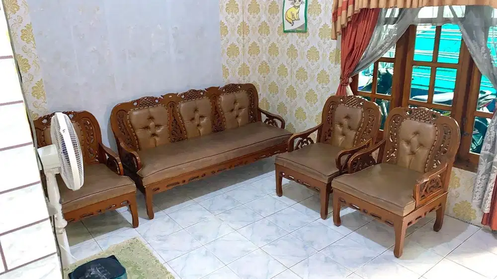 SOFA KULIT KAYU JATI