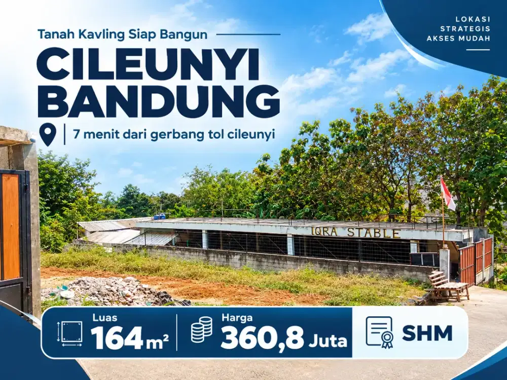 Kavling Tanah SHM 164 m² Komplek DPR Cileunyi Bandung Dekat Tol
