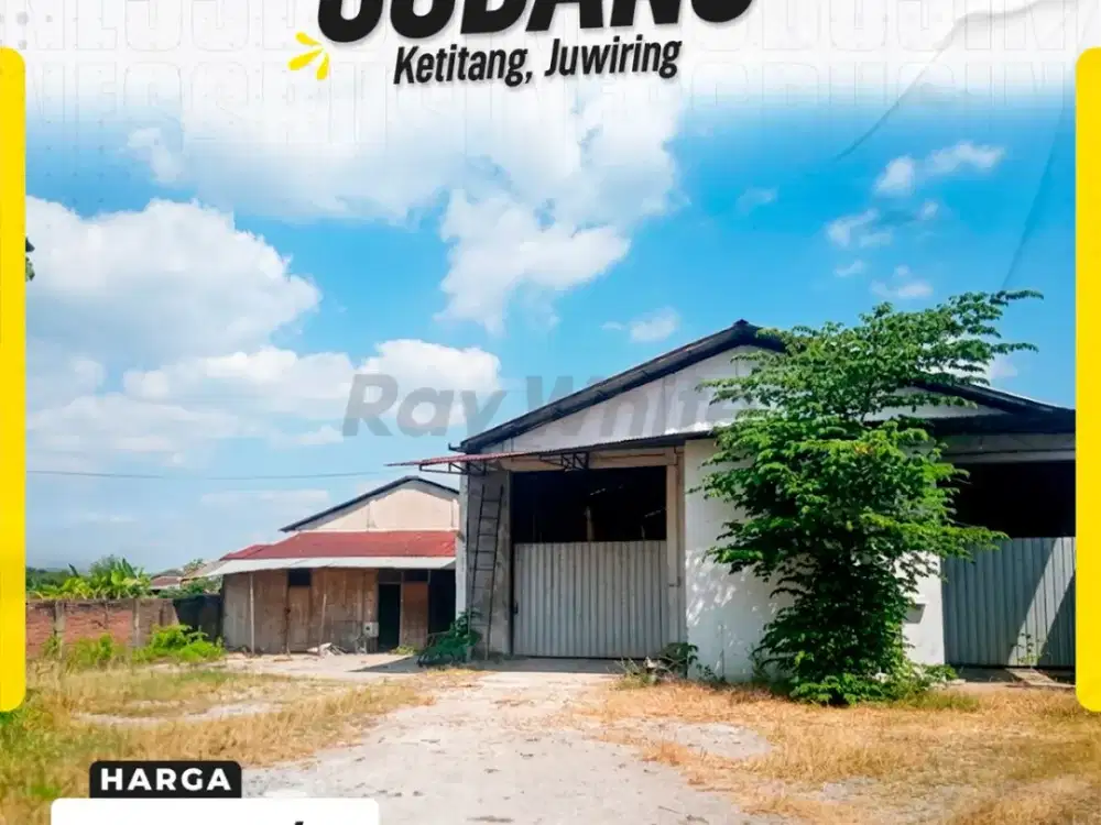 Disewakan Gudang 1300m Zona Kuning di Juwiring Klaten Halaman Luas Akses Kontainer