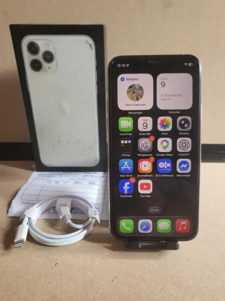 I Phone 11 Pro 64gb Silver Inter Fullset Mulus