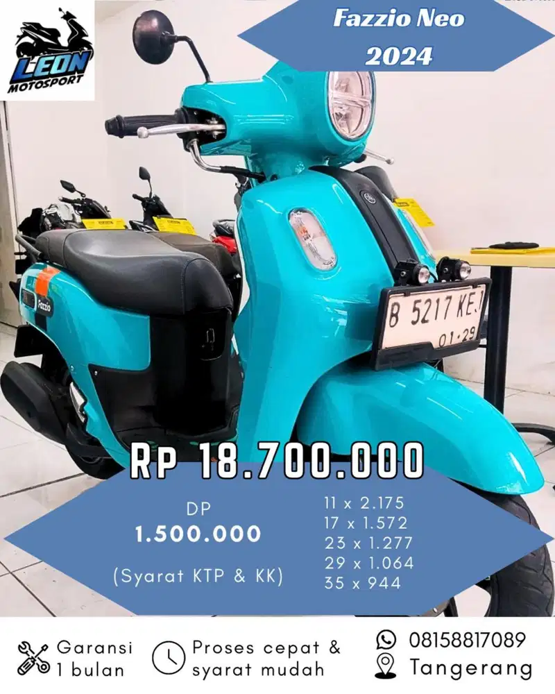 Yamaha fazio neo 2024, jual beli motor seken