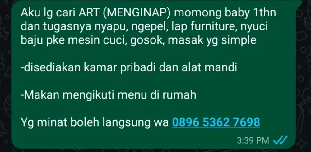 Dicari ART MOMONG