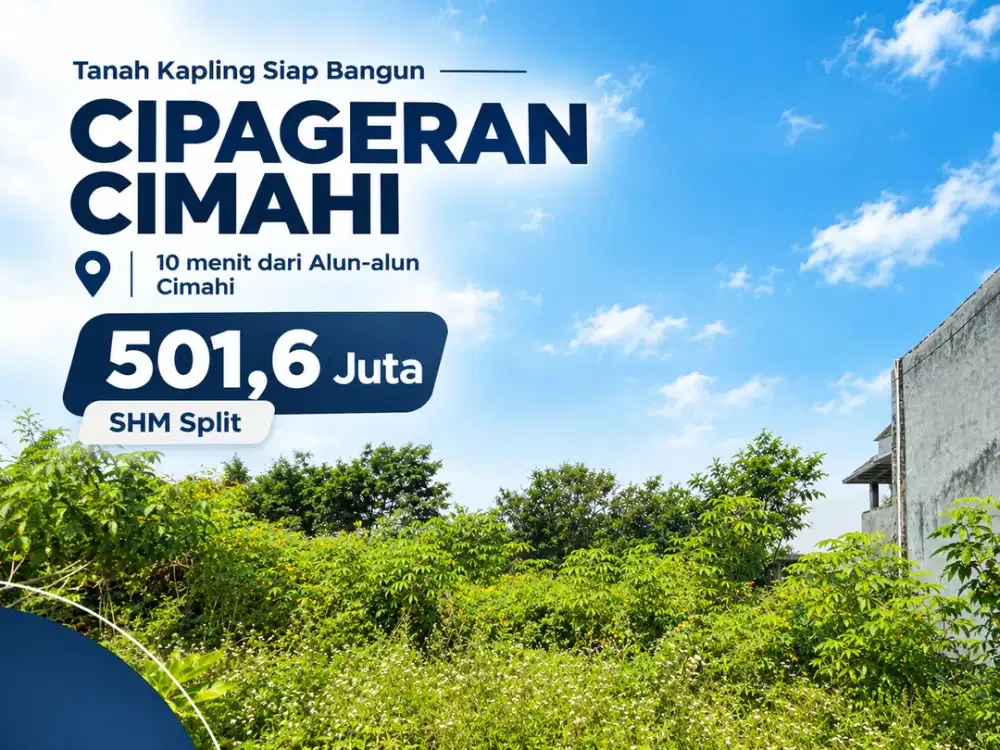 Kavling Tanah SHM 132 m² Jl. Karya Bakti Cipageran Cimahi
